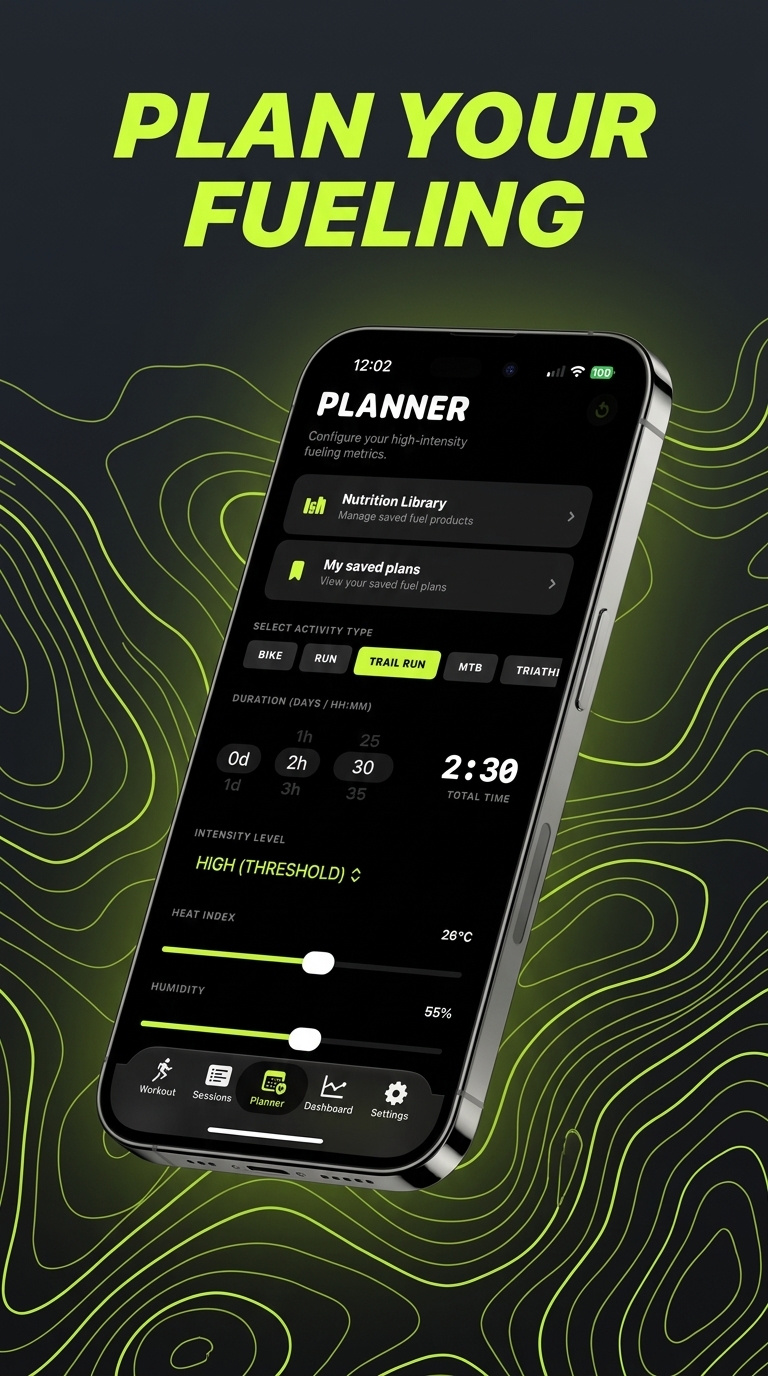 ReFuel planner screen for configuring fueling metrics